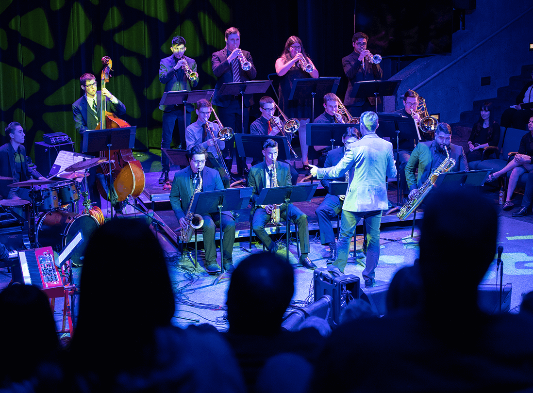 CBC jazz performance in theatre