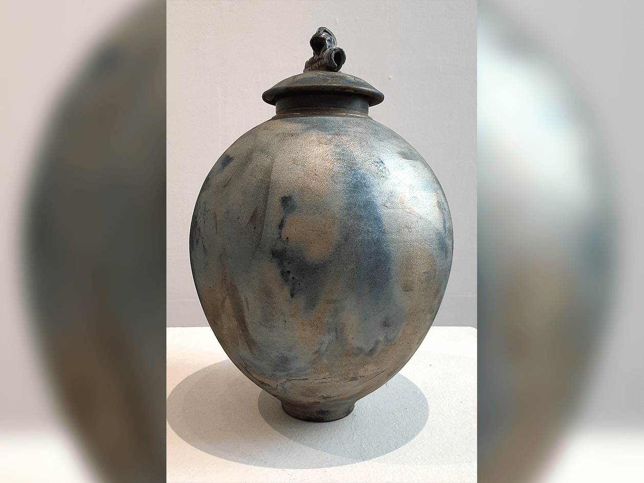 Victoria Gravenslund, Raku Vase, Acquired 2019