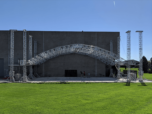 Outdoor theatre behind CBC Arts Center Building